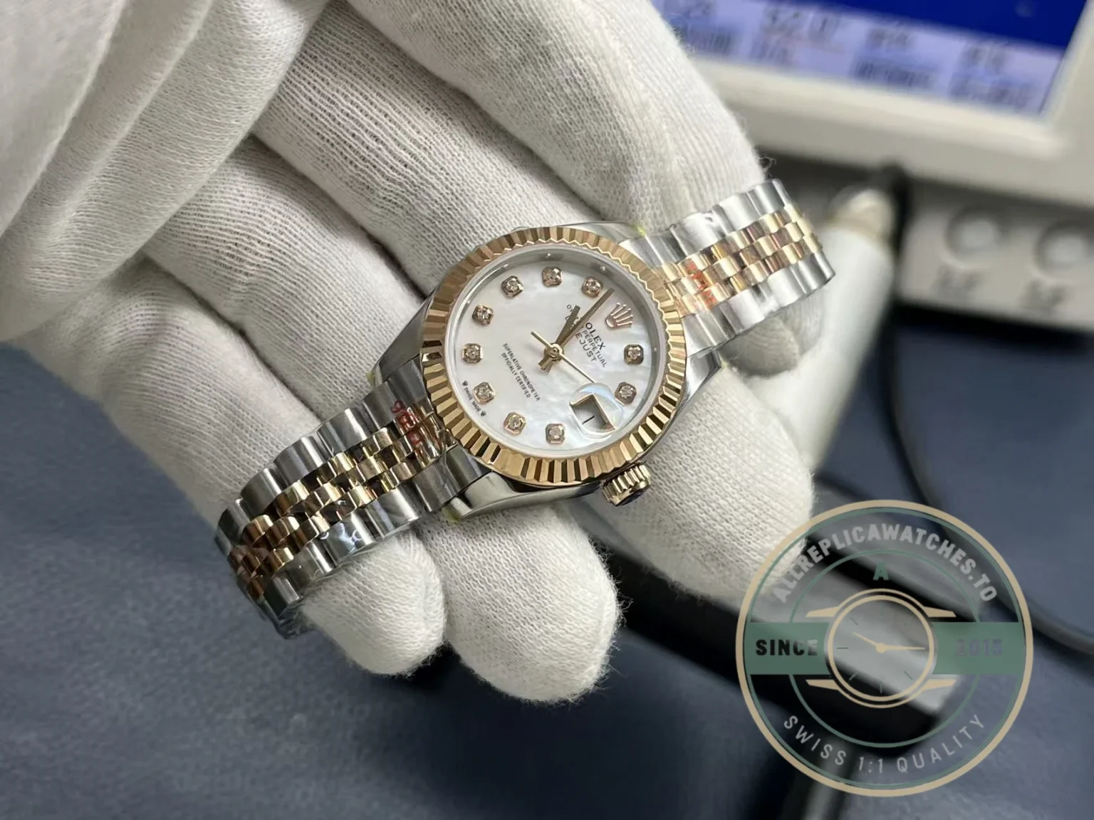 Replica Rolex Datejust 279171 Mother of Pearl 28mm Dial on Jubilee - Top-Tier Swiss Replica Watch