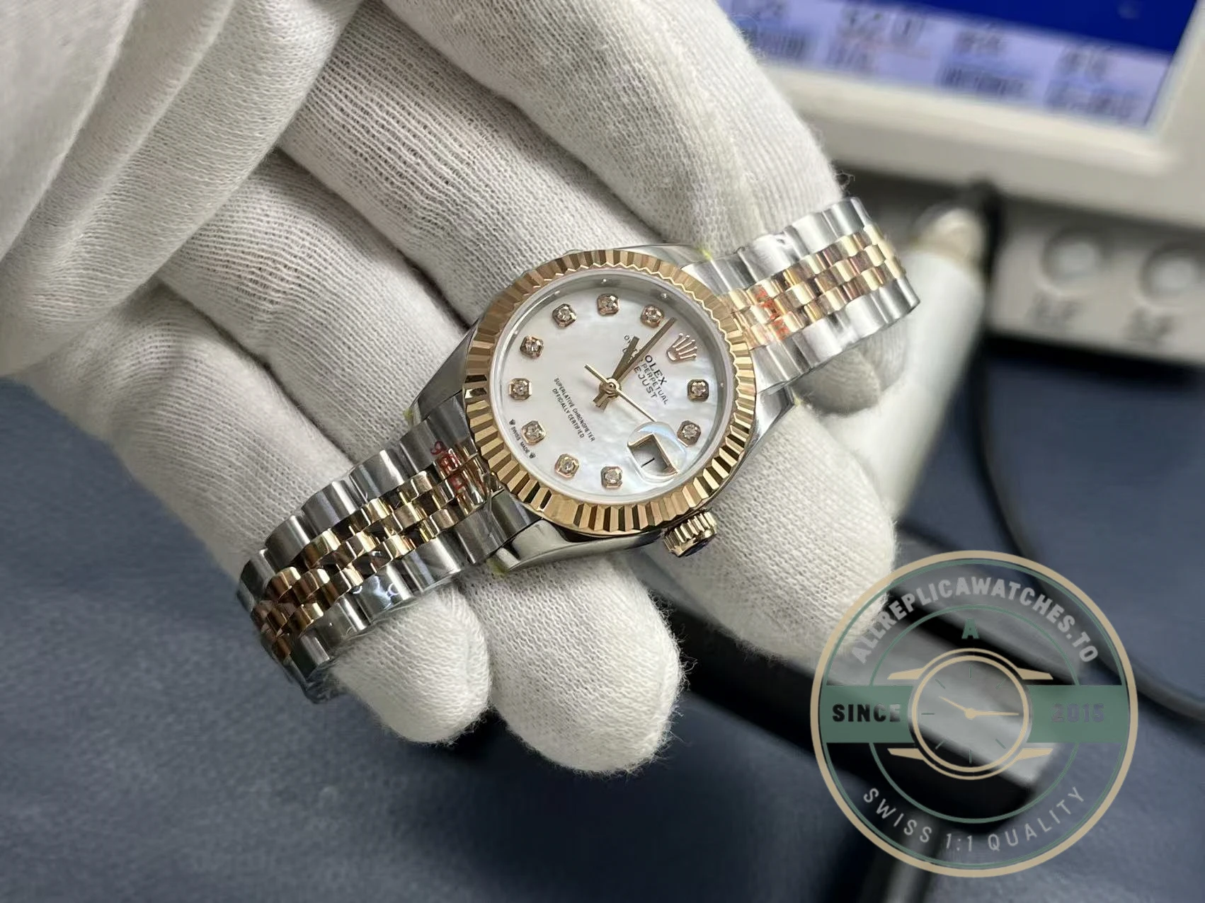 Replica Rolex Datejust 279171 Mother of Pearl 28mm Dial on Jubilee - Top-Tier Swiss Replica Watch
