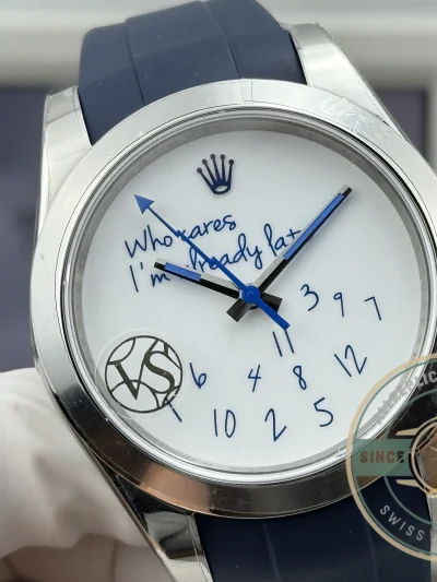 Replica Rolex Datejust 41mm 116300 Who Cares I'm Already Late - High-Grade Replica Watch