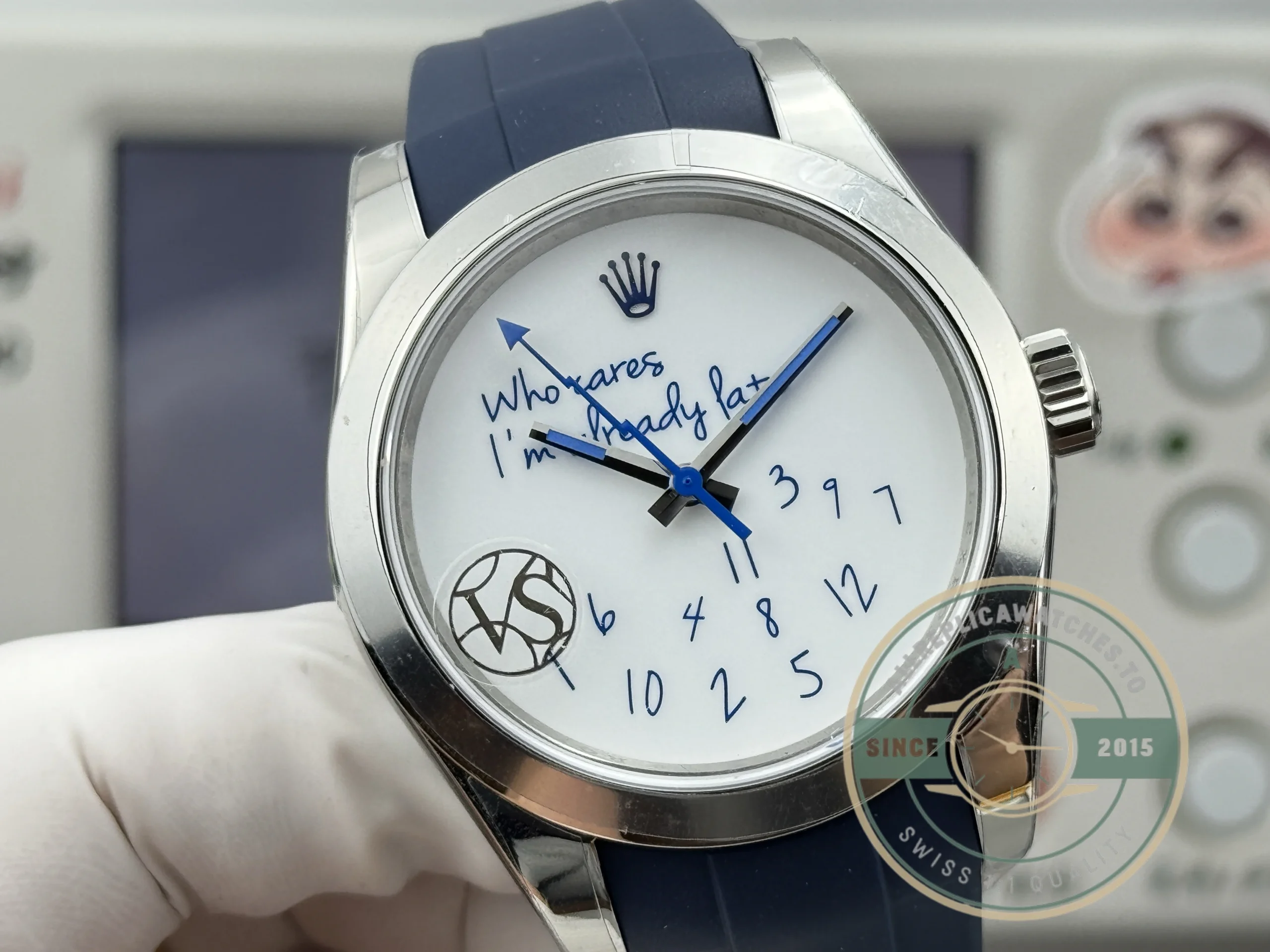 Replica Rolex Datejust 41mm 116300 Who Cares I'm Already Late - High-Grade Replica Watch