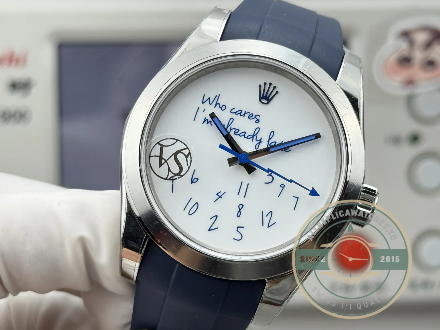 Replica Rolex Datejust 41mm 116300 Who Cares I'm Already Late - Budget Luxury Replica Watch