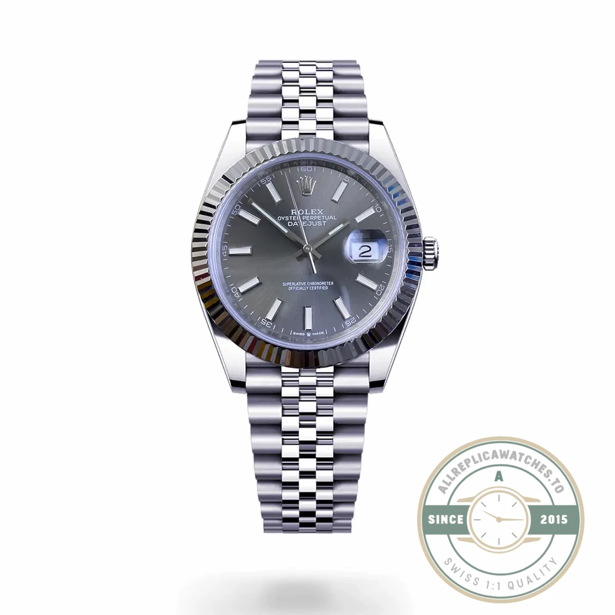 Replica Rolex Datejust 41mm Jubilee Grey Dial 126334-0014 - Affordable Super Clone Watch
