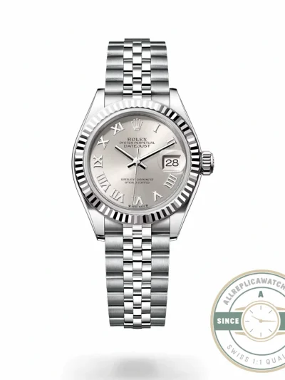 Replica Rolex DateJust Oyster 28 mm Silver Dial 279174 - Swiss Movement Replica Watch