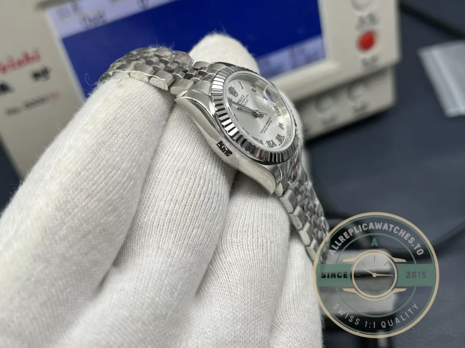 Replica Rolex DateJust Oyster 28 mm Silver Dial 279174 - Premium Super Clone Watch