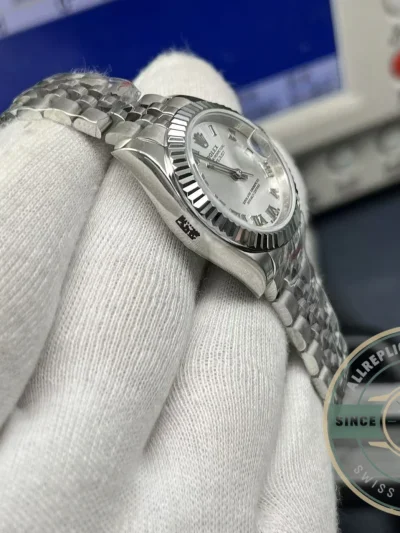 Replica Rolex DateJust Oyster 28 mm Silver Dial 279174 - Premium Super Clone Watch