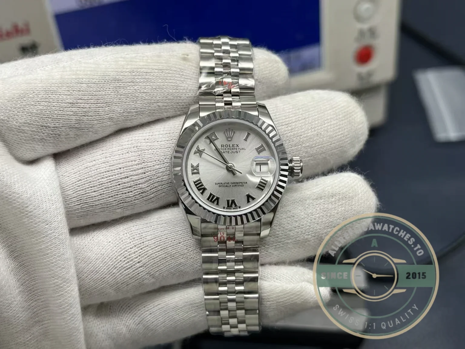 Replica Rolex DateJust Oyster 28 mm Silver Dial 279174 - Factory Super Clone Watch