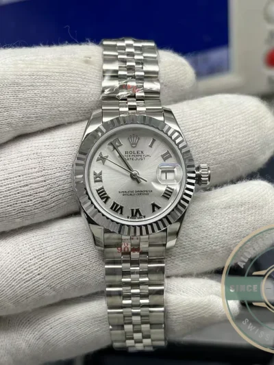 Replica Rolex DateJust Oyster 28 mm Silver Dial 279174 - Factory Super Clone Watch