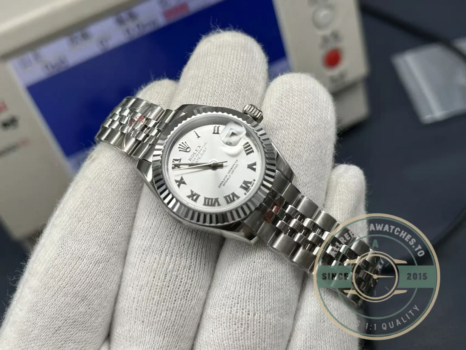 Replica Rolex DateJust Oyster 28 mm Silver Dial 279174 - Premium Super Clone Watch
