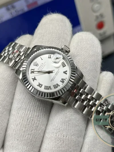 Replica Rolex DateJust Oyster 28 mm Silver Dial 279174 - Premium Super Clone Watch