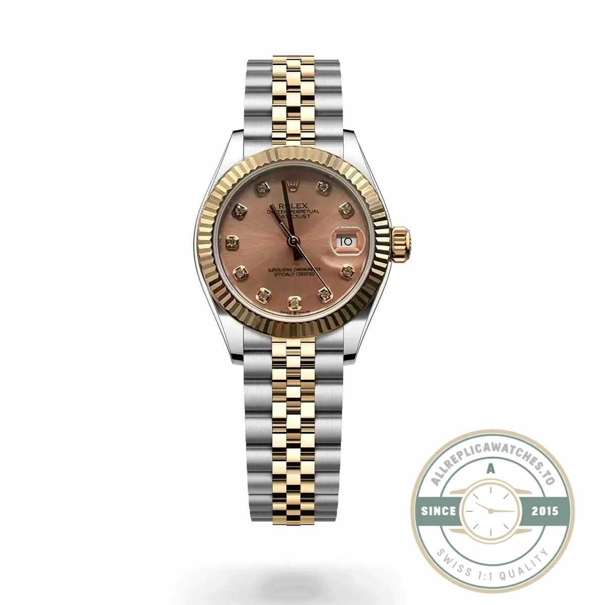 Replica Rolex Datejust Rose Gold Pink Dial 31mm 278271 - Factory Super Clone Watch
