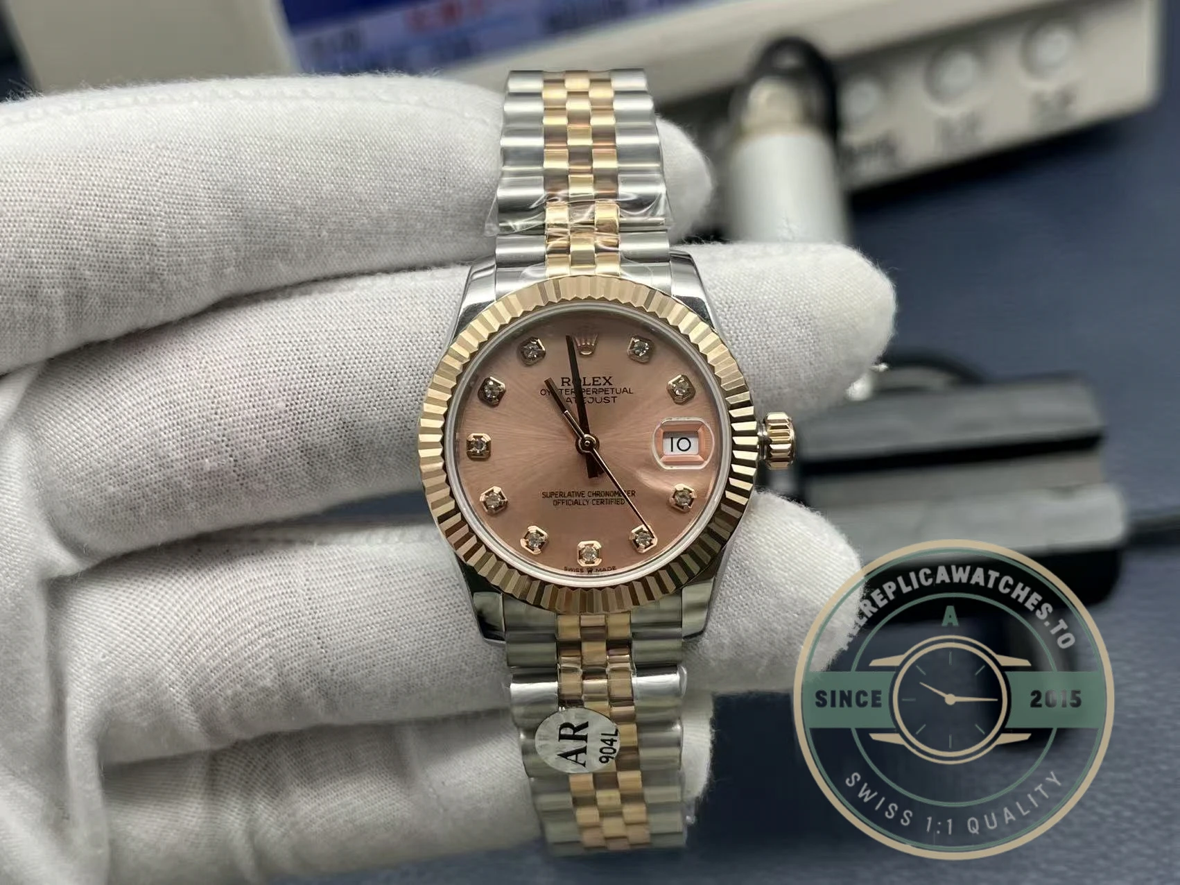 Replica Rolex Datejust Rose Gold Pink Dial 31mm 278271 - High-Grade Replica Watch