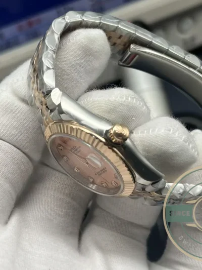 Replica Rolex Datejust Rose Gold Pink Dial 31mm 278271 - Swiss Movement Replica Watch