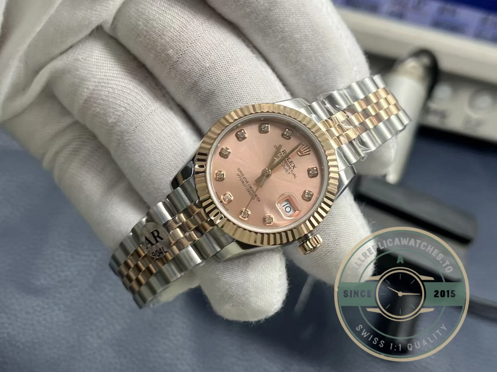 Replica Rolex Datejust Rose Gold Pink Dial 31mm 278271 - High-Grade Replica Watch