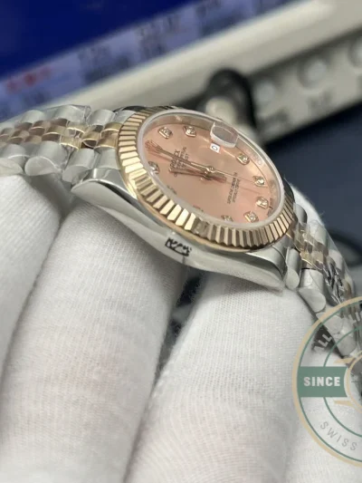 Replica Rolex Datejust Rose Gold Pink Dial 31mm 278271 - Swiss-Made Clone Watch