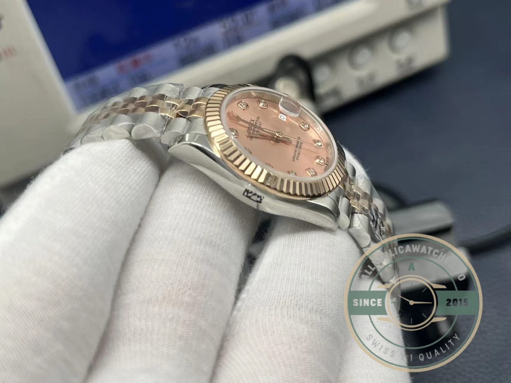 Replica Rolex Datejust Rose Gold Pink Dial 31mm 278271 - Swiss-Made Clone Watch