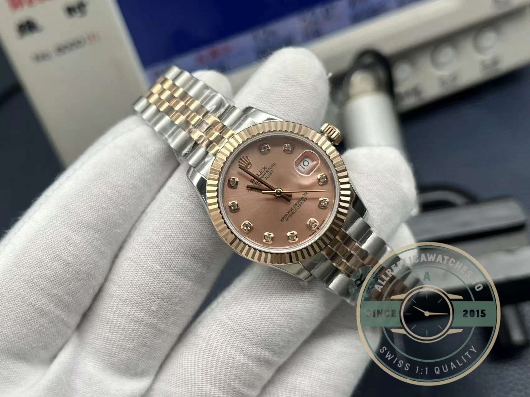 Replica Rolex Datejust Rose Gold Pink Dial 31mm 278271 - Top-Tier Swiss Replica Watch