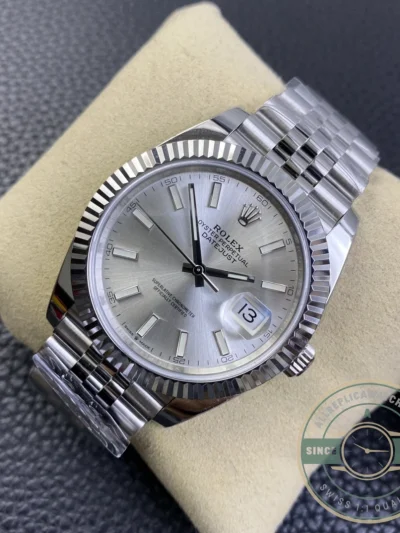 Replica Rolex Datejust Silver Dial 41mm Jubilee 126334 - Affordable Super Clone Watch