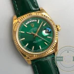 Replica Rolex Day-Date 36 mm Green Dial 118138-0003 - Swiss Movement Replica Watch