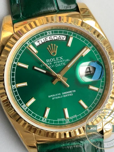 Replica Rolex Day-Date 36 mm Green Dial 118138-0003 - Budget Luxury Replica Watch