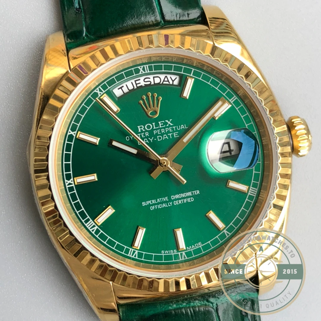Replica Rolex Day-Date 36 mm Green Dial 118138-0003 - Budget Luxury Replica Watch