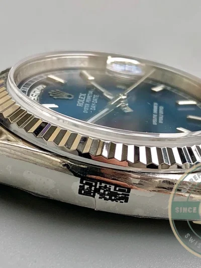 Replica Rolex Day-Date 36mm Blue Dial 118139HR - High-Grade Replica Watch