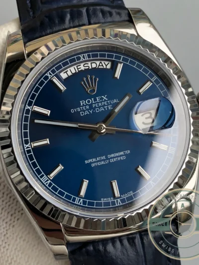 Replica Rolex Day-Date 36mm Blue Dial 118139HR - High-Grade Replica Watch