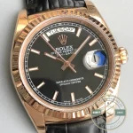 Replica Rolex Day-Date 36mm Rose Gold Black Dial 118135CH - Luxury Replica Watch
