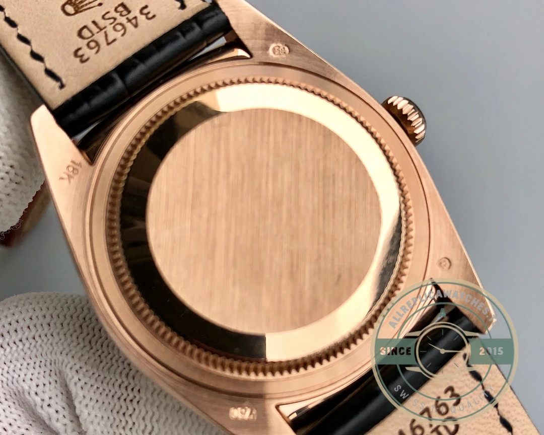 Replica Rolex Day-Date 36mm Rose Gold Black Dial 118135CH - Affordable Super Clone Watch