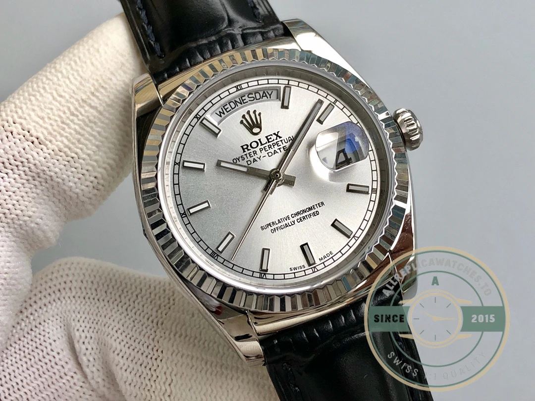 Replica Rolex Day-Date 36mm Silver Dial 118139 - Budget Luxury Replica Watch