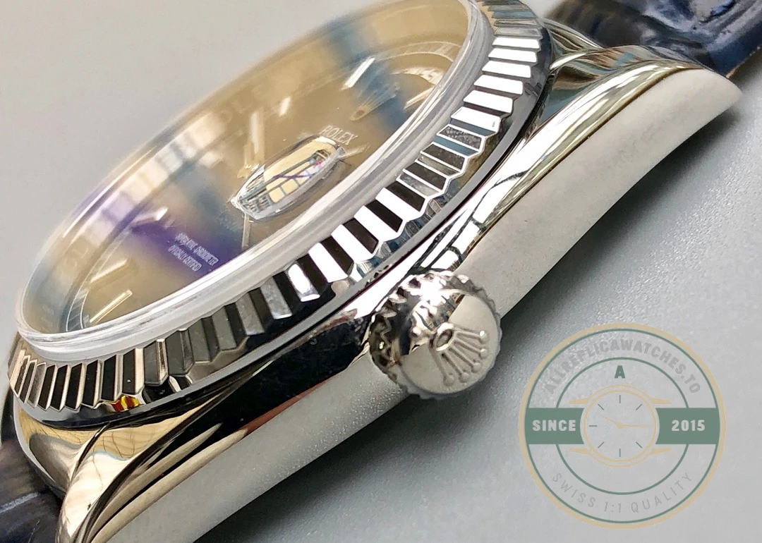 Replica Rolex Day-Date 36mm Silver Dial 118139 - Luxury Replica Watch