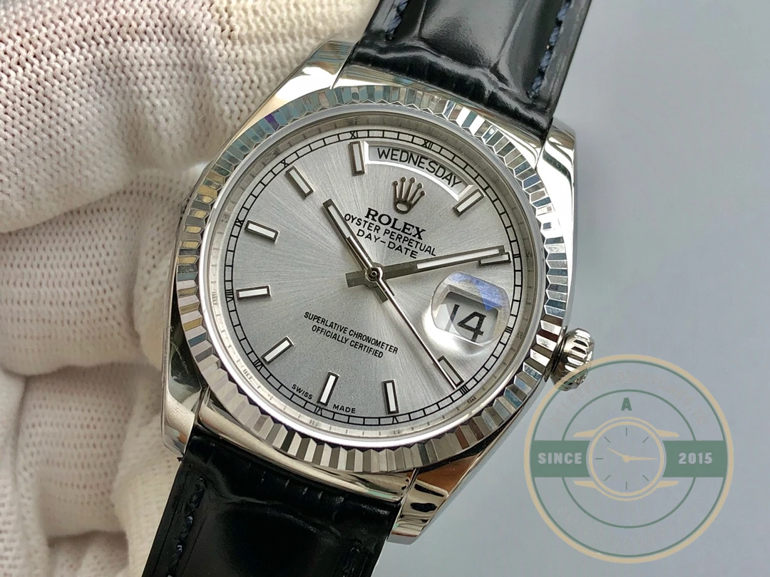 Replica Rolex Day-Date 36mm Silver Dial 118139 - Budget Luxury Replica Watch