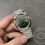 Replica Rolex Day-Date 40mm 228206 Olive Green Arabic Dial - Budget Luxury Replica Watch
