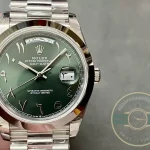 Replica Rolex Day-Date 40mm 228206 Olive Green Arabic Dial - High-Grade Replica Watch