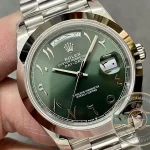 Replica Rolex Day-Date 40mm 228206 Olive Green Arabic Dial - Swiss-Made Clone Watch