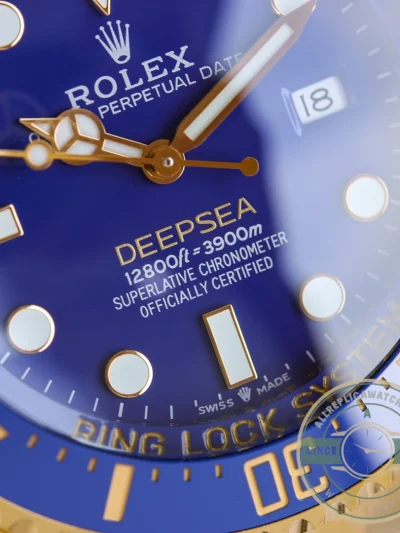 Replica Rolex Deepsea Oyster 44 mm yellow gold M136668LB - Premium Super Clone Watch