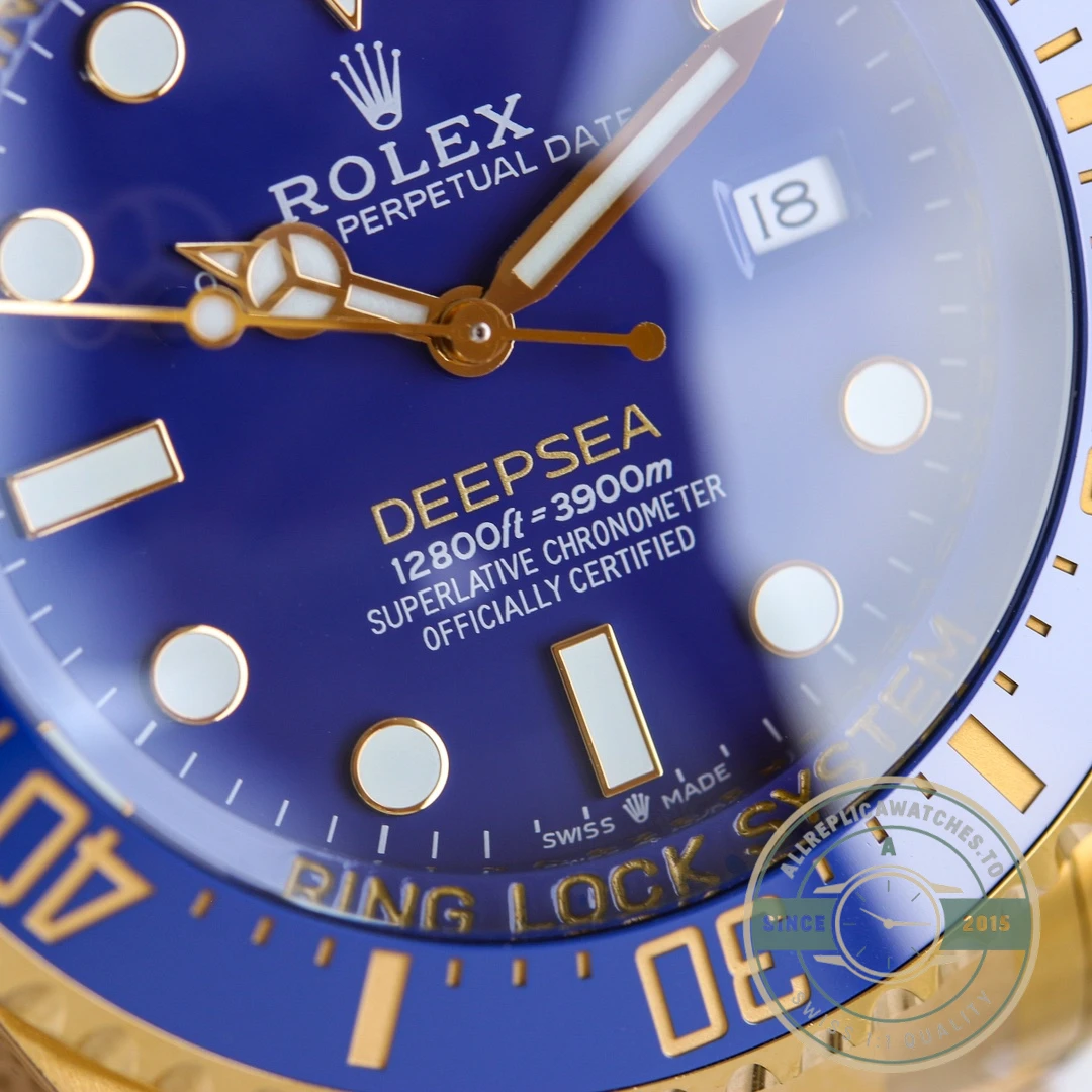 Replica Rolex Deepsea Oyster 44 mm yellow gold M136668LB - Premium Super Clone Watch