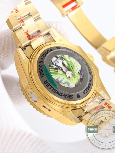 Replica Rolex Deepsea Oyster 44 mm yellow gold M136668LB - Best Quality Replica Watch