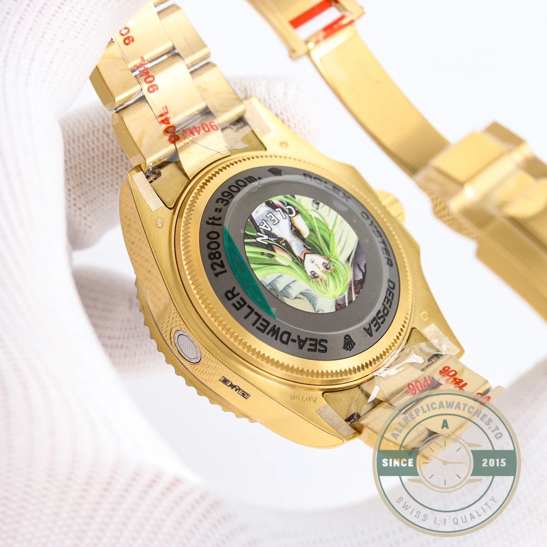 Replica Rolex Deepsea Oyster 44 mm yellow gold M136668LB - Best Quality Replica Watch