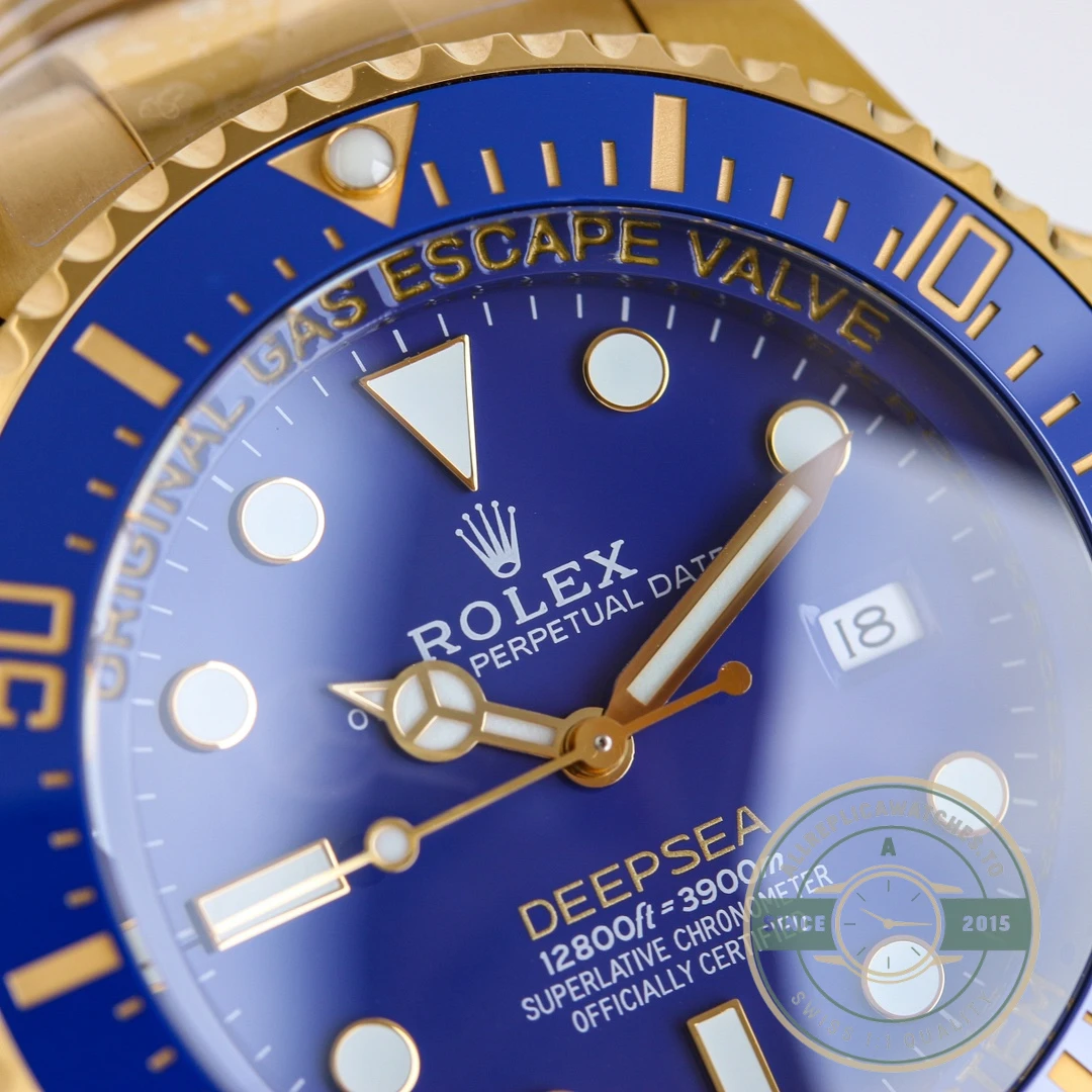 Replica Rolex Deepsea Oyster 44 mm yellow gold M136668LB - Luxury Replica Watch