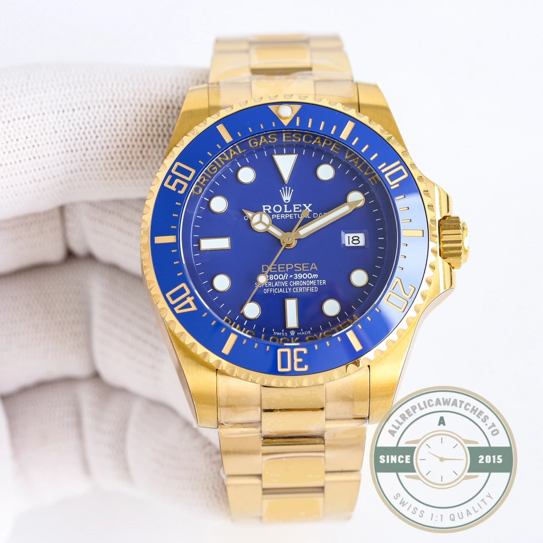 Replica Rolex Deepsea Oyster 44 mm yellow gold M136668LB - Factory Super Clone Watch
