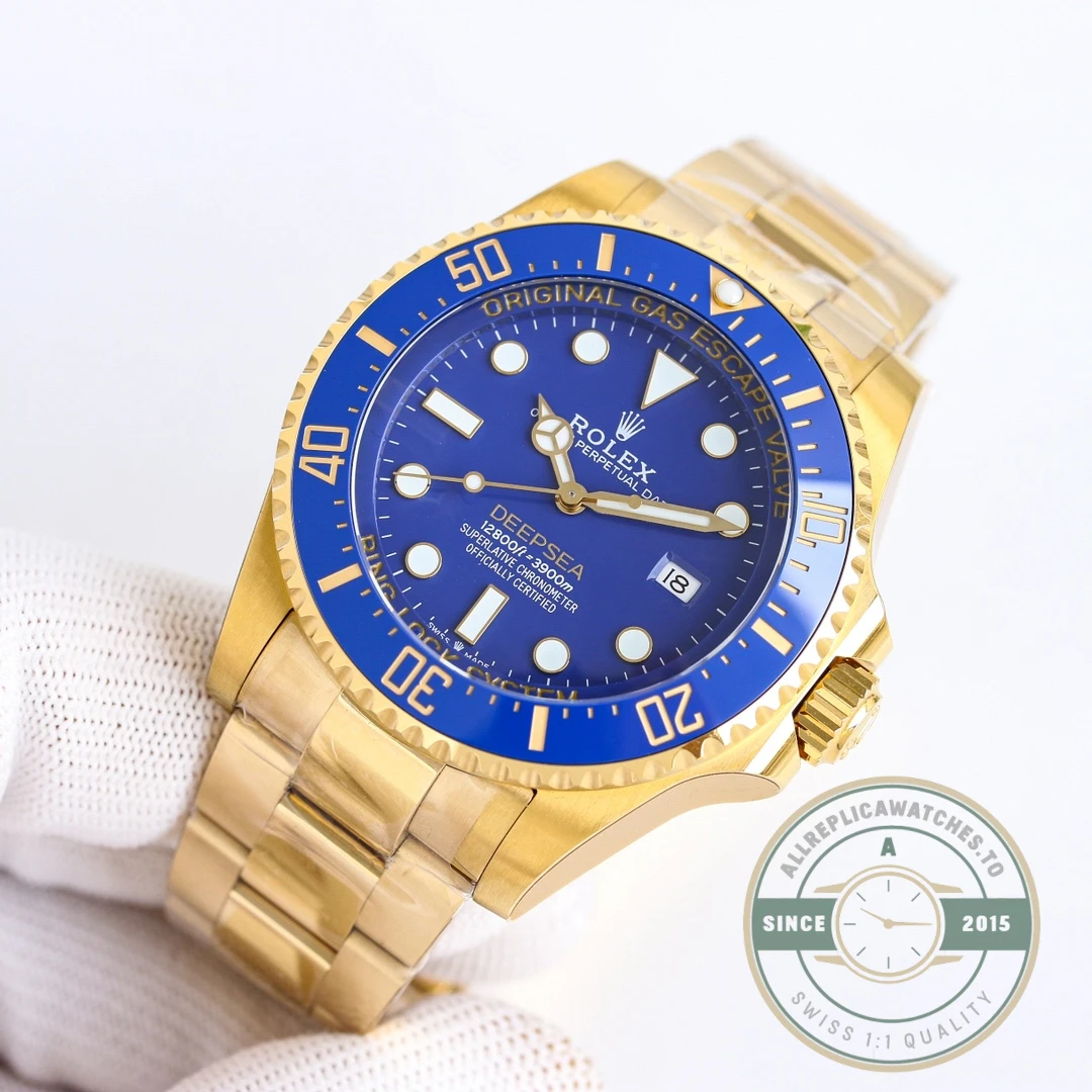 Replica Rolex Deepsea Oyster 44 mm yellow gold M136668LB - Top-Tier Swiss Replica Watch