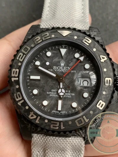 Replica Rolex GMT-Master II DiW NTPT Carbon All Carbon GMT - 1:1 Swiss Replica Watch