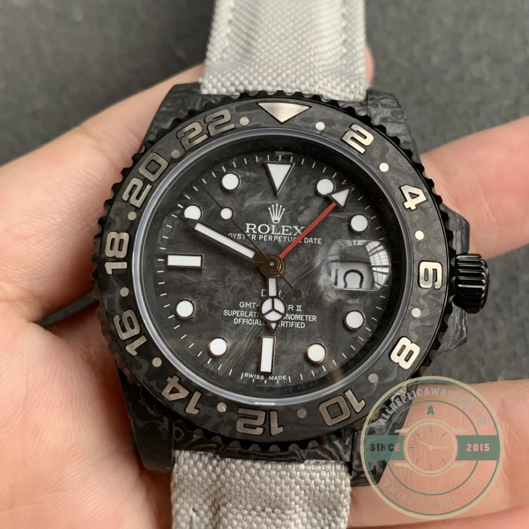 Replica Rolex GMT-Master II DiW NTPT Carbon All Carbon GMT - 1:1 Swiss Replica Watch