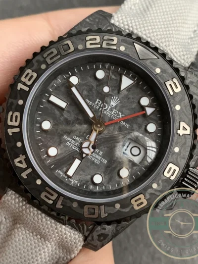 Replica Rolex GMT-Master II DiW NTPT Carbon All Carbon GMT - Best Quality Replica Watch