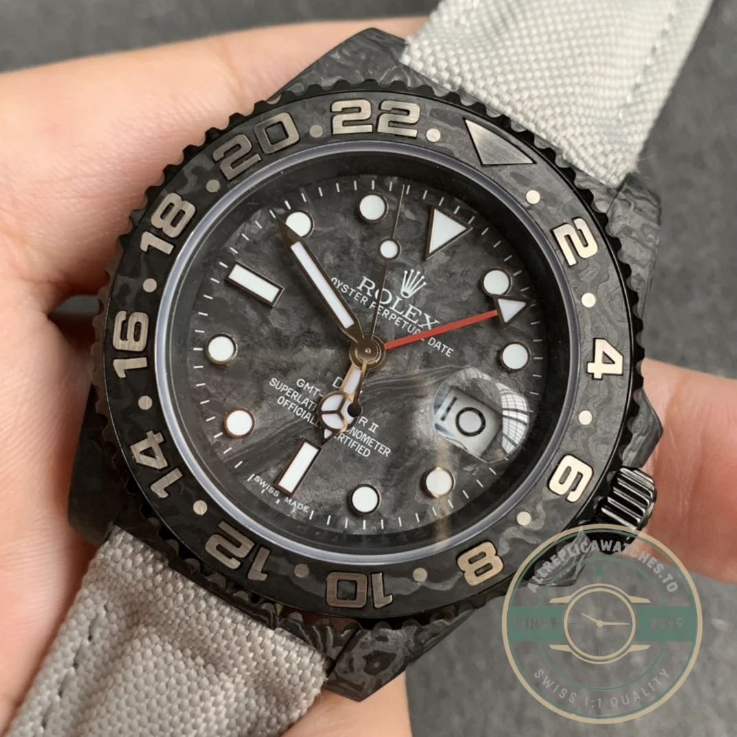 Replica Rolex GMT-Master II DiW NTPT Carbon All Carbon GMT - Best Quality Replica Watch