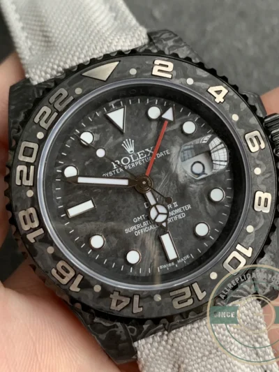 Replica Rolex GMT-Master II DiW NTPT Carbon All Carbon GMT - Top-Tier Swiss Replica Watch