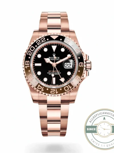 Replica Rolex GMT-Master II Rose Gold 40mm Rootbeer 126715chnr - High-Grade Replica Watch