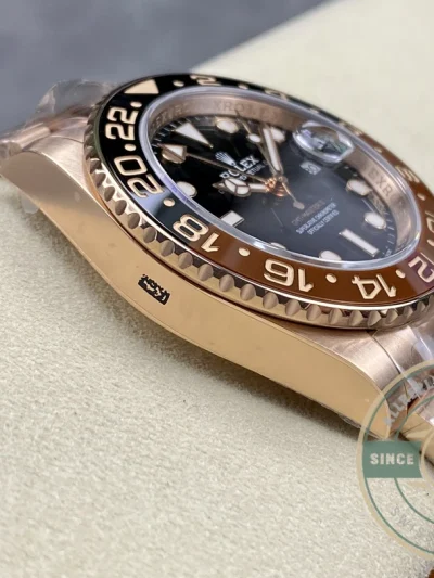Replica Rolex GMT-Master II Rose Gold 40mm Rootbeer 126715chnr - Affordable Super Clone Watch