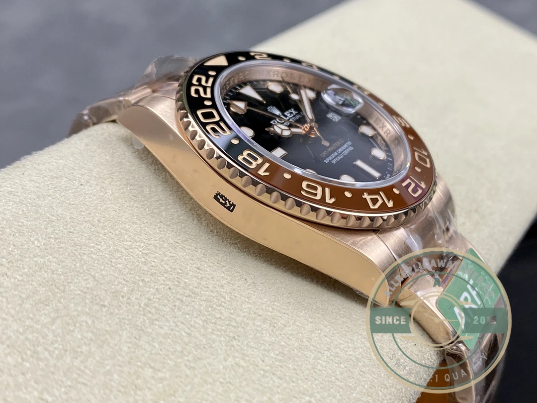 Replica Rolex GMT-Master II Rose Gold 40mm Rootbeer 126715chnr - Affordable Super Clone Watch