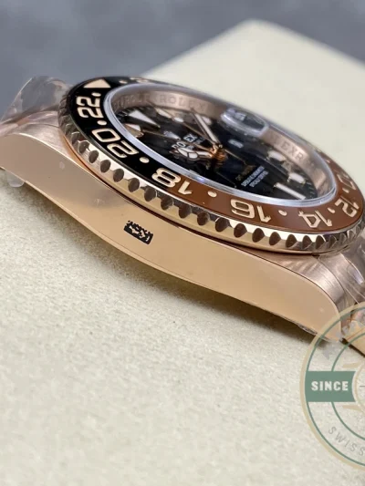 Replica Rolex GMT-Master II Rose Gold 40mm Rootbeer 126715chnr - Affordable Super Clone Watch